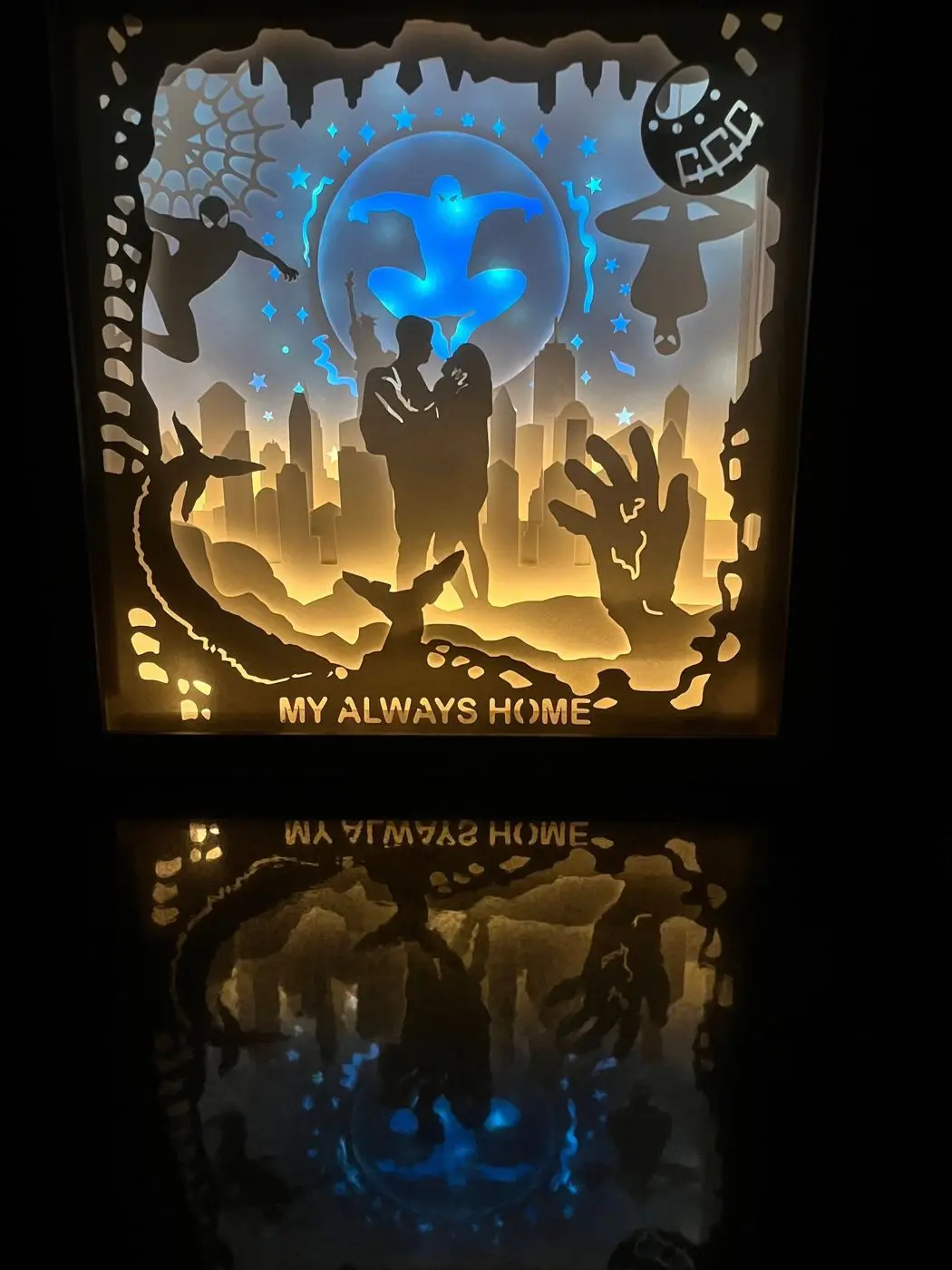 3D Paper Cut Light Box: Custom Shadowbox Night Light, handmade in Waterloo